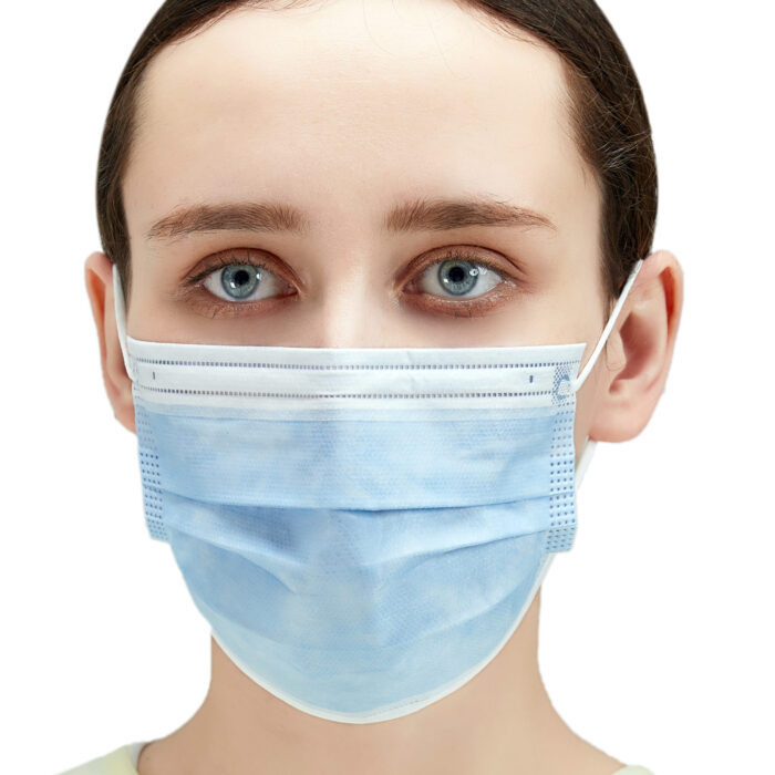 Masques IIR Bleu et élastiques plats - Carton 60 Boîtes de 50 pcs