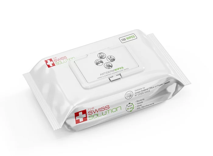 AntigermWipes - Carton de 24 sachets de 100 pcs de lingettes désinfectantes