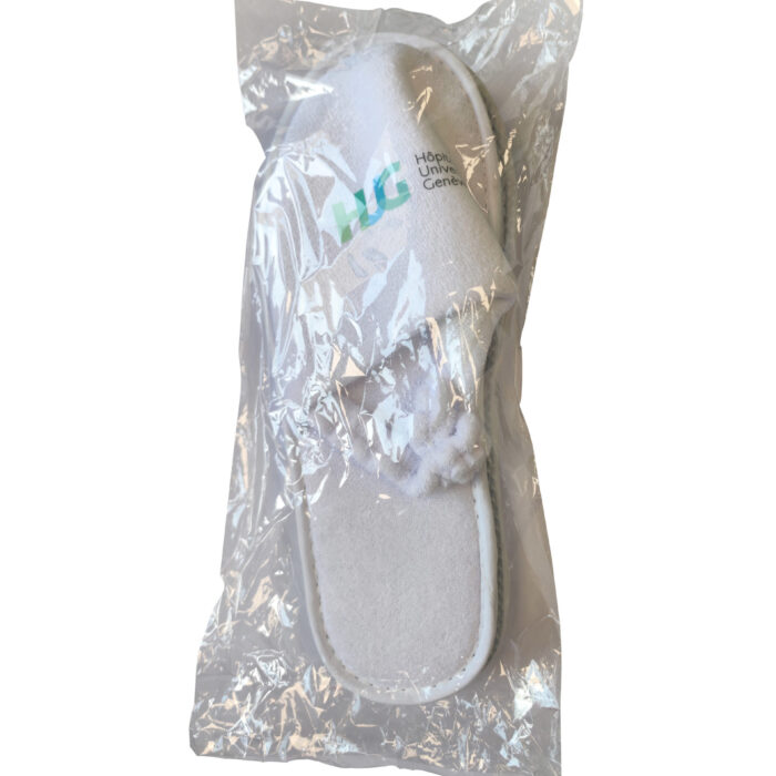 Pantoufles imprimées à élastique logo HUG - 1 paire