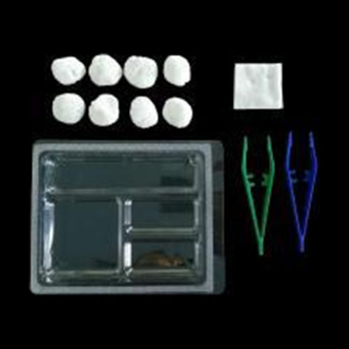 Set de pansement avec le blister souple et le plateau transparent APET biodégradable - Carton de 56 sets