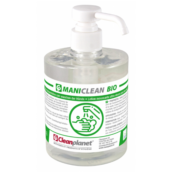Lotion de Lavage Bio pour les mains Maniclean- Distributeur de 500ml